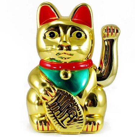 Estatueta de gato Maneki neko